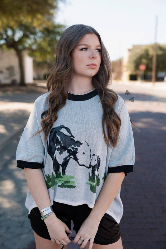 On the Farm Oversize Knit Top