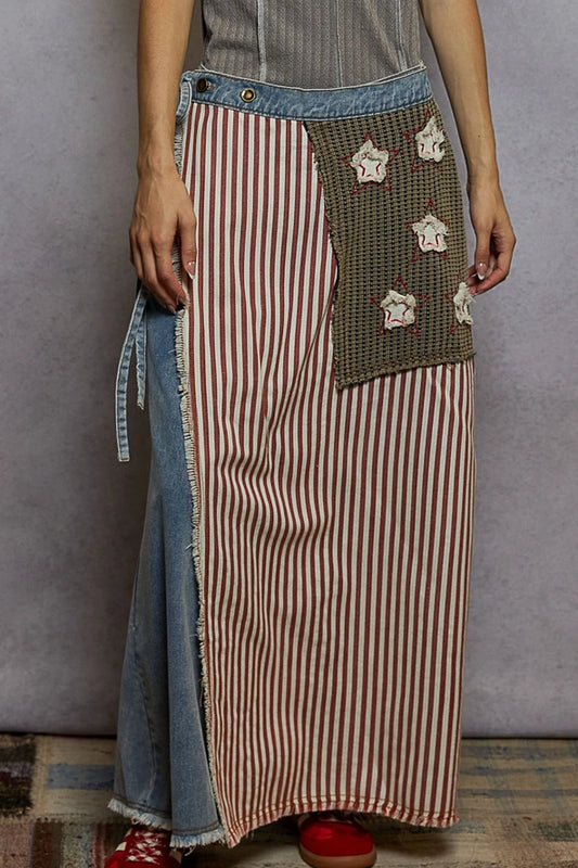 Stars & Stripes/Camo Wide Leg Pant