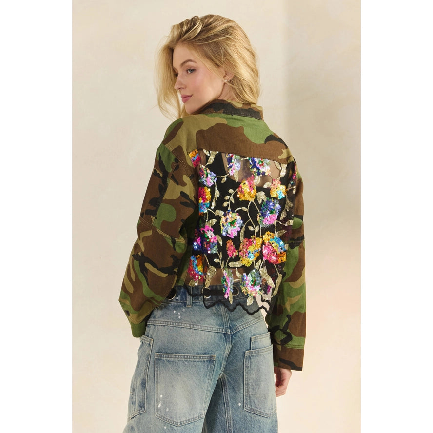 Camo with a Dash of Glitter Jacket