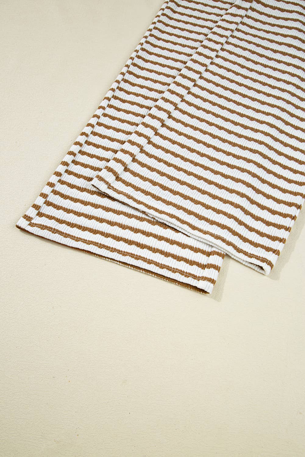 Stripe Plus Size Pullover Top and Drawstring Pant Set