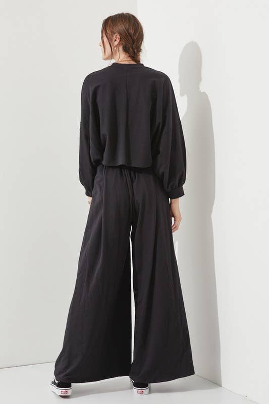 Terry Wide Leg Pants