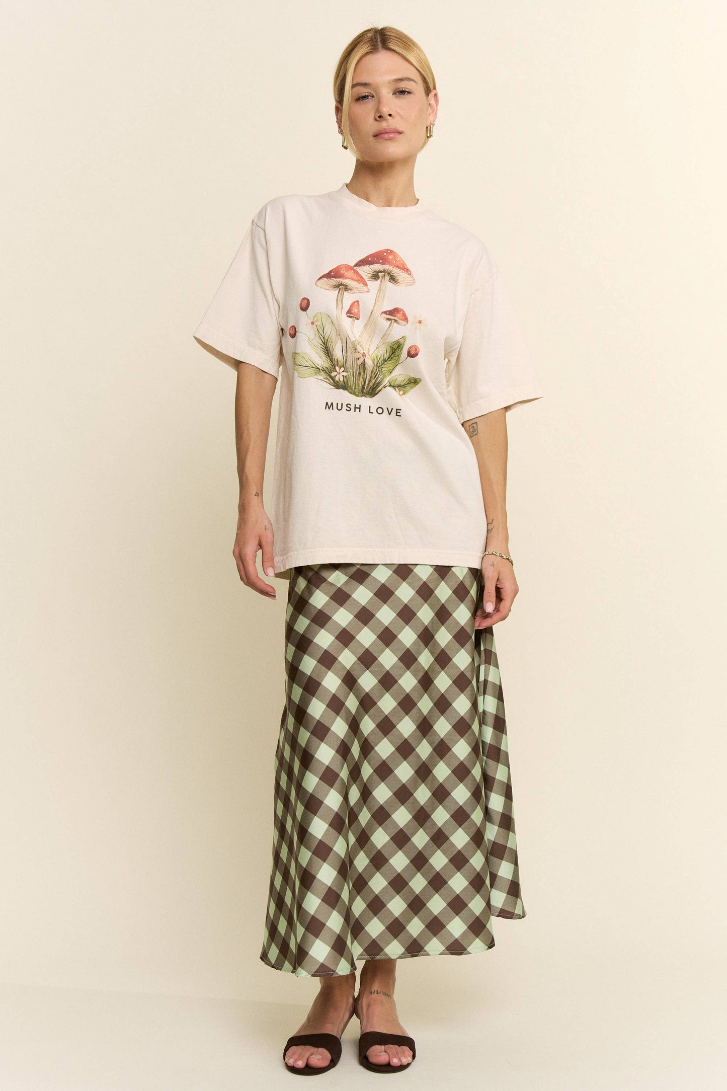 Check Print MIDI Skirt