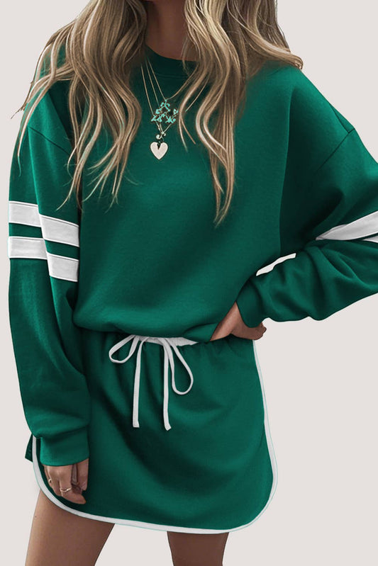 Varsity Stripe Skort Set