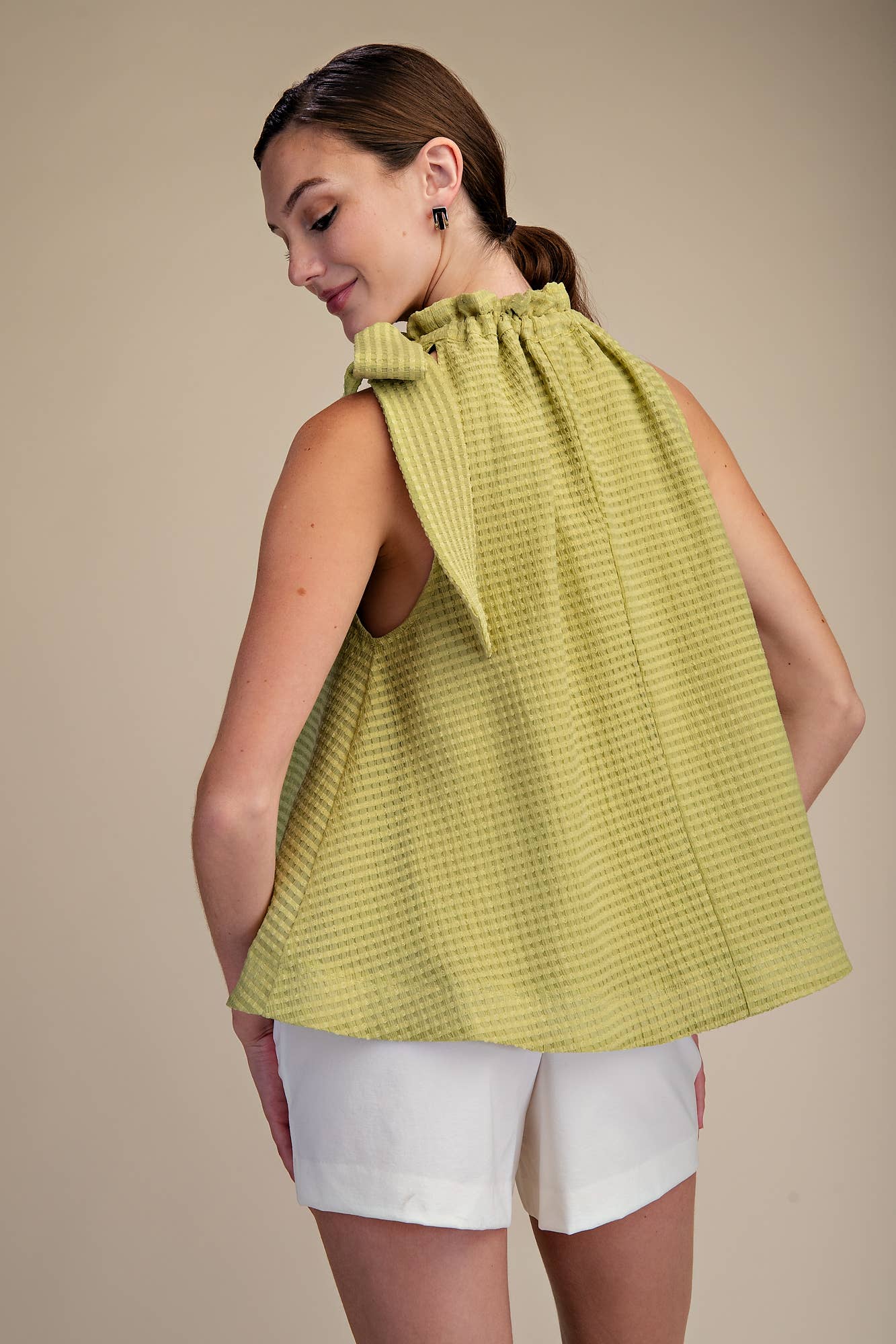 The Lane Tie Neck Flowy Top