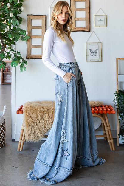 Starry Wide Leg Pants