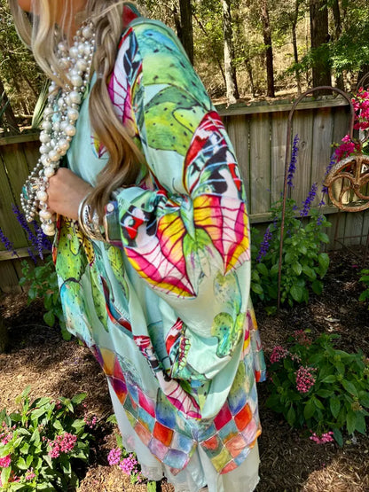 A Rare Bird Butterfly Cactus Kimono