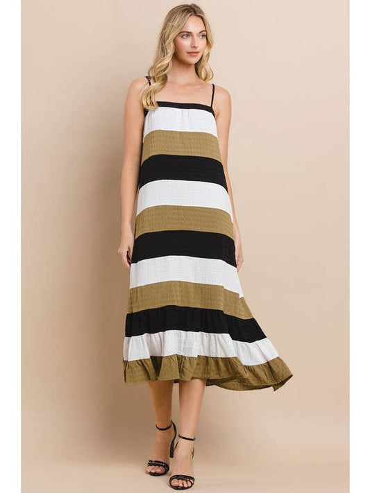 Striped & Chic Colorblock Maxi