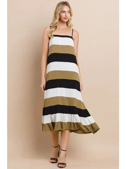 Striped & Chic Colorblock Maxi