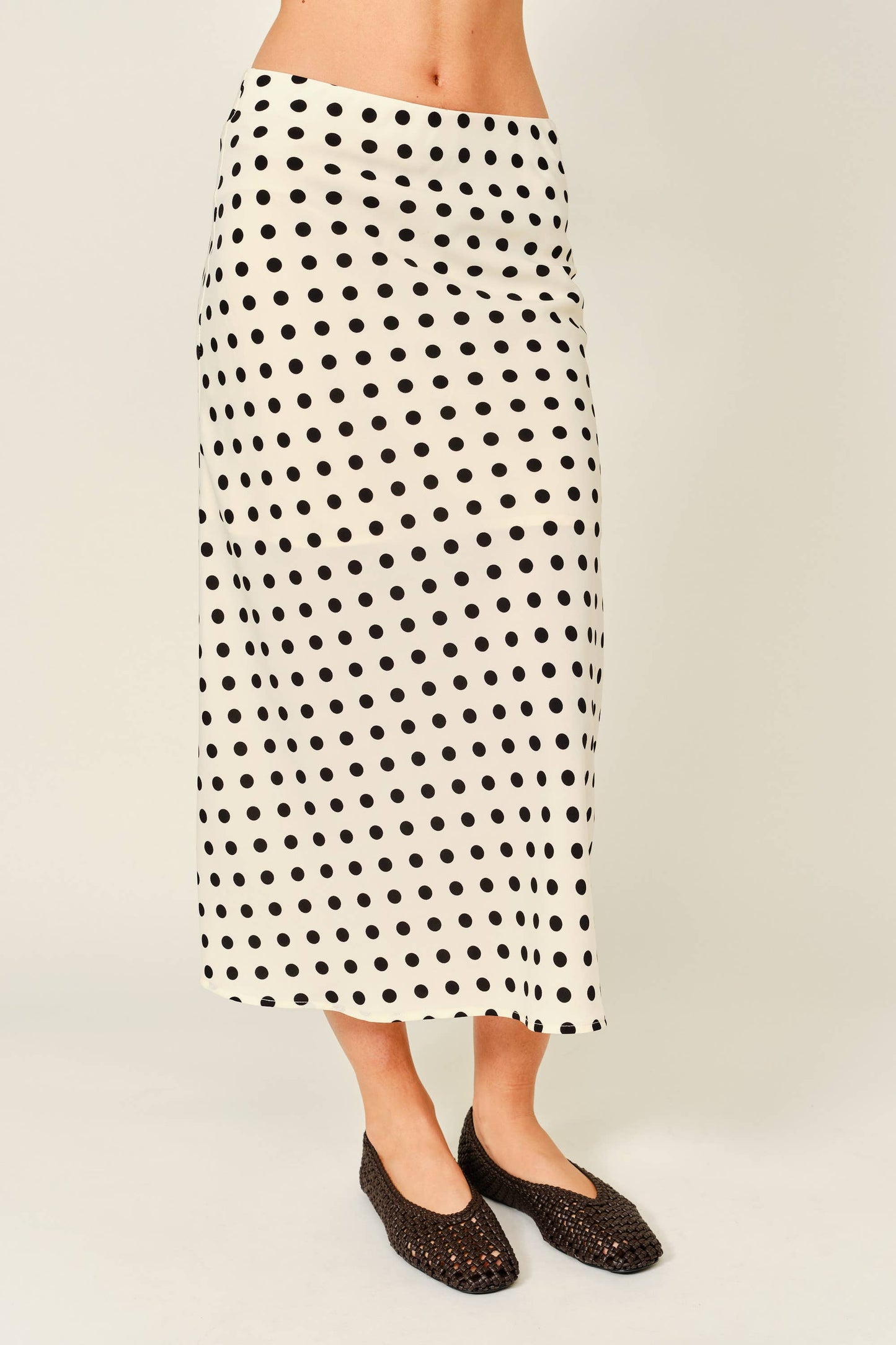 Polka Dot Midi Skirt