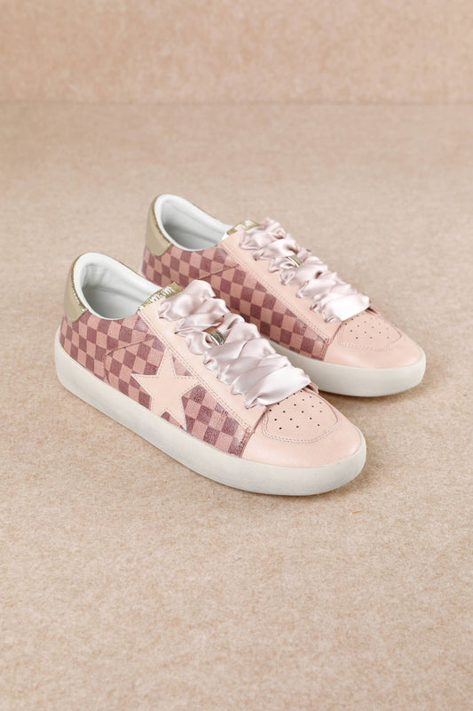 The Alex Pink Checker Sneaker