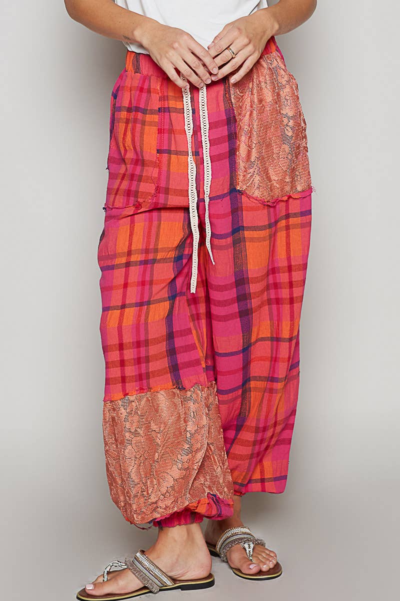 Plaid Patterned Joggers