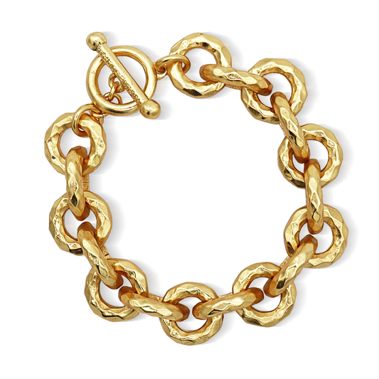 Luxurious Link  Layering Bracelet - 24K Gold Plated