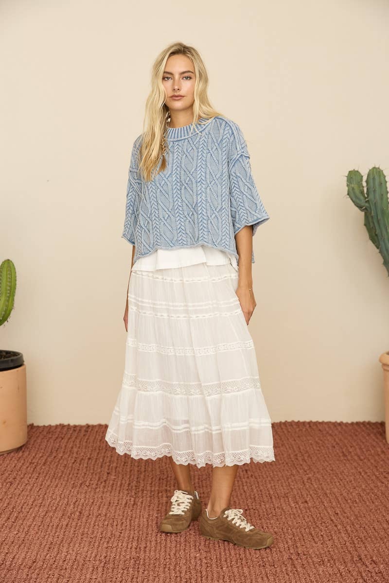 Denim Blue Oversize Sweater