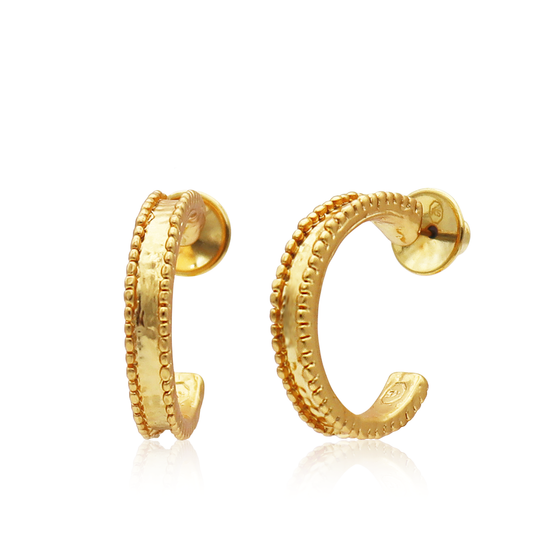 Dotty Hoop Earrings - 24K Gold Plated