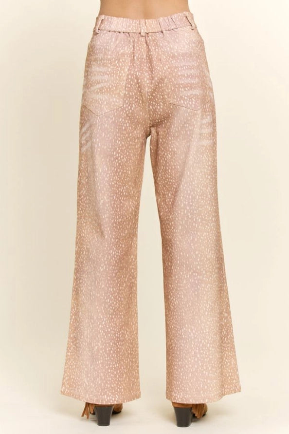 Antelope Print Elastic Waist Pant