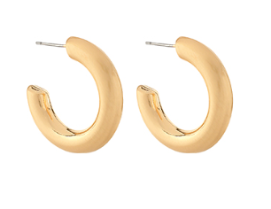 Bold Metal Open Hoop Earrings