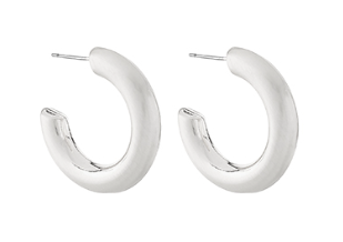 Bold Metal Open Hoop Earrings