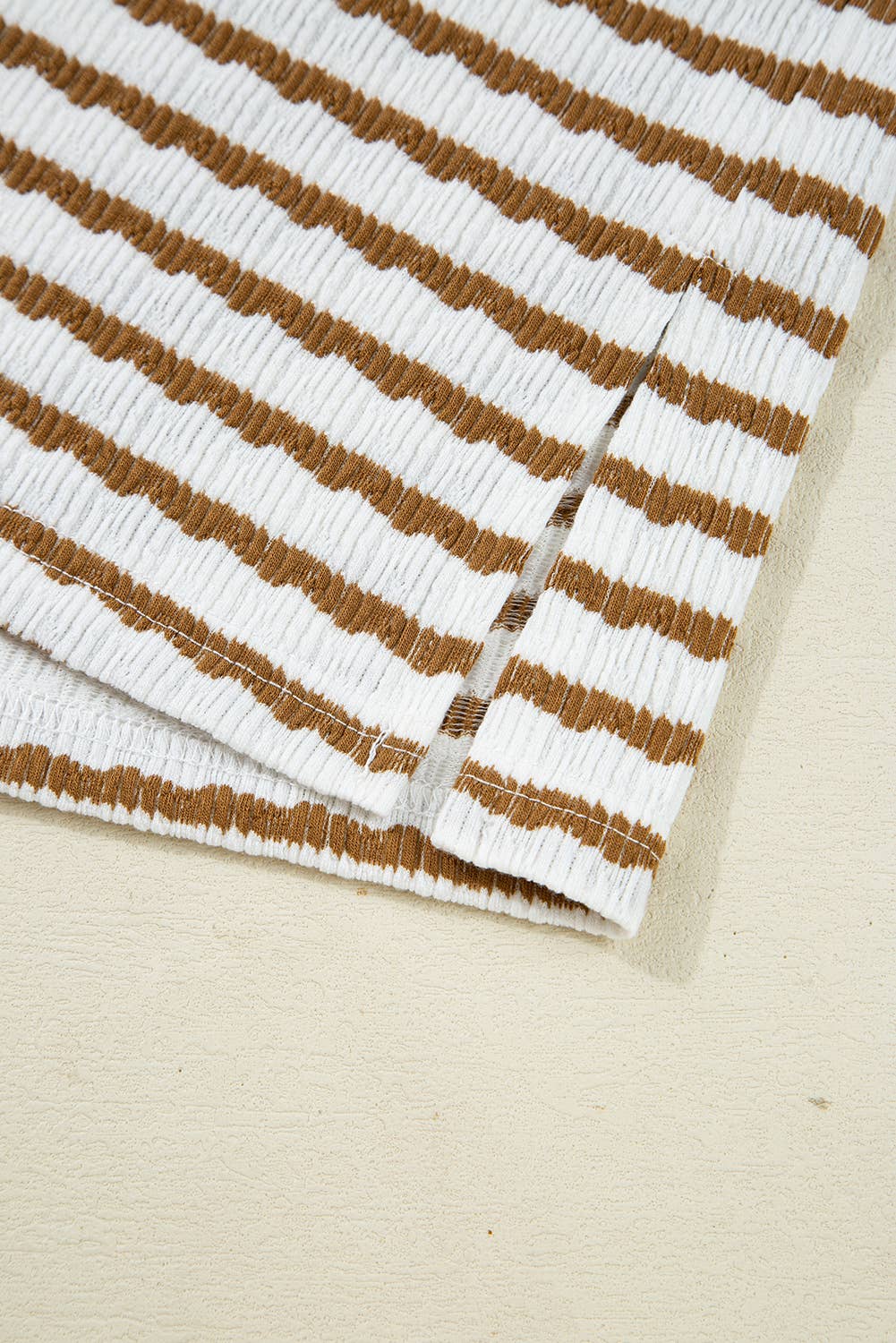 Stripe Plus Size Pullover Top and Drawstring Pant Set