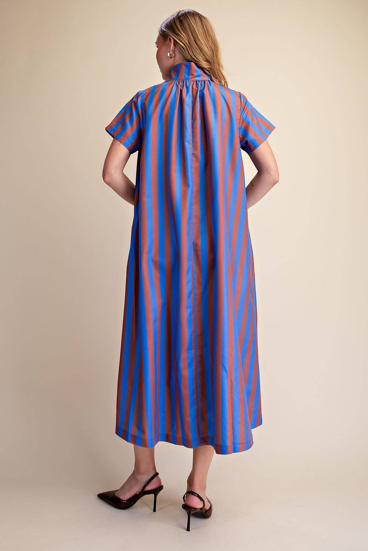 Stand Tall High Neck Midi Dress