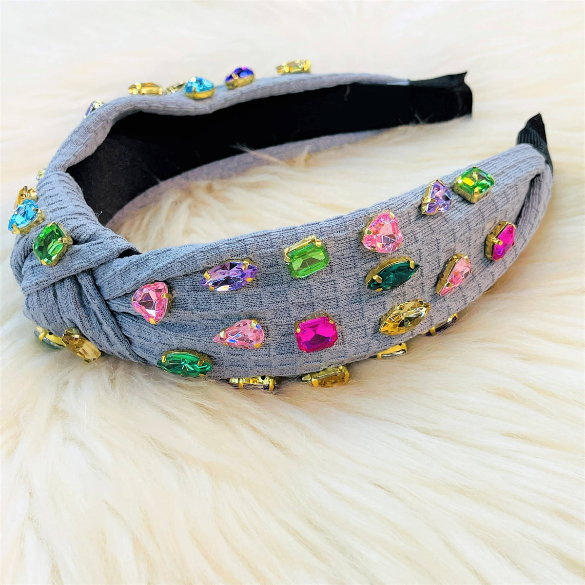 Gray Color Stone Headband
