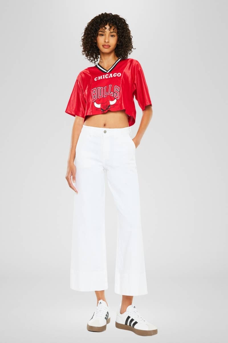 KanCan HIGH RISE CROPPED WIDE LEG