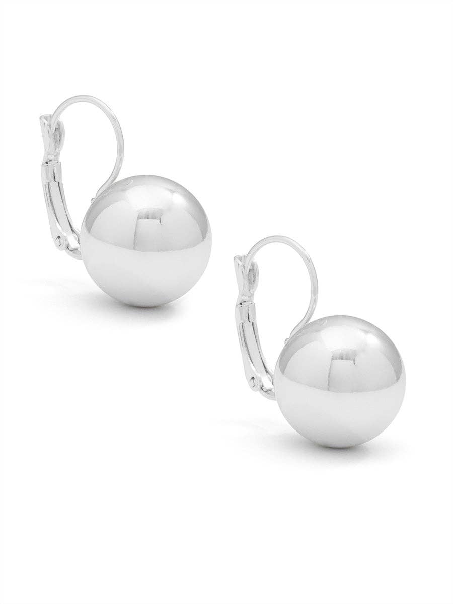 Metal Ball Drop Earring: GLD