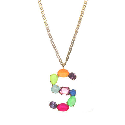 TOVA Monograms in Neon Necklace