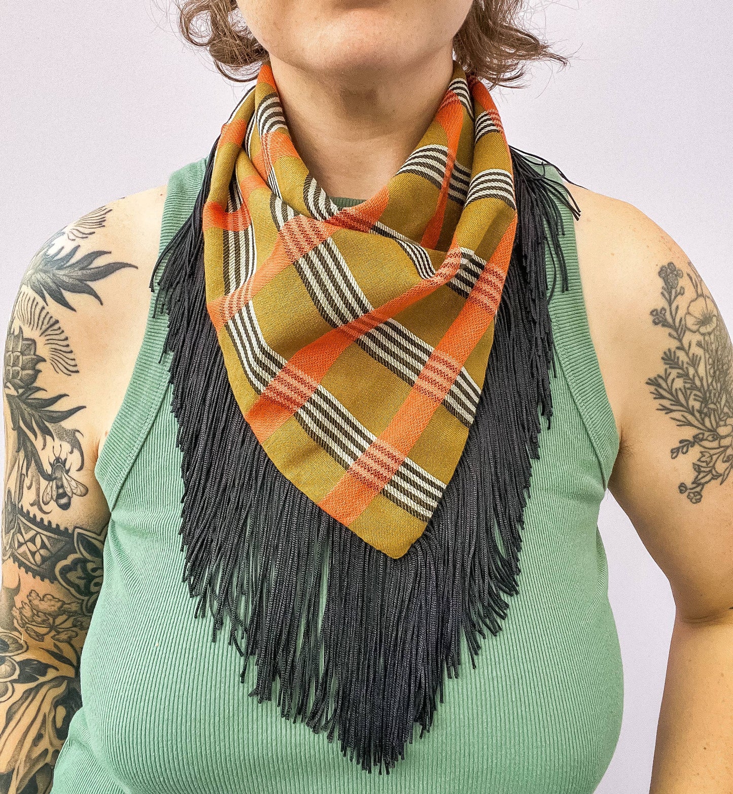 Fall Fringe Plaid Wild Rag