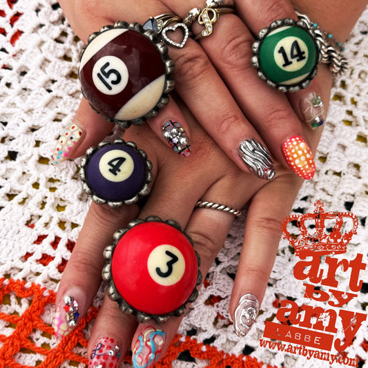 Billiard Ball 14 Stripes Ring