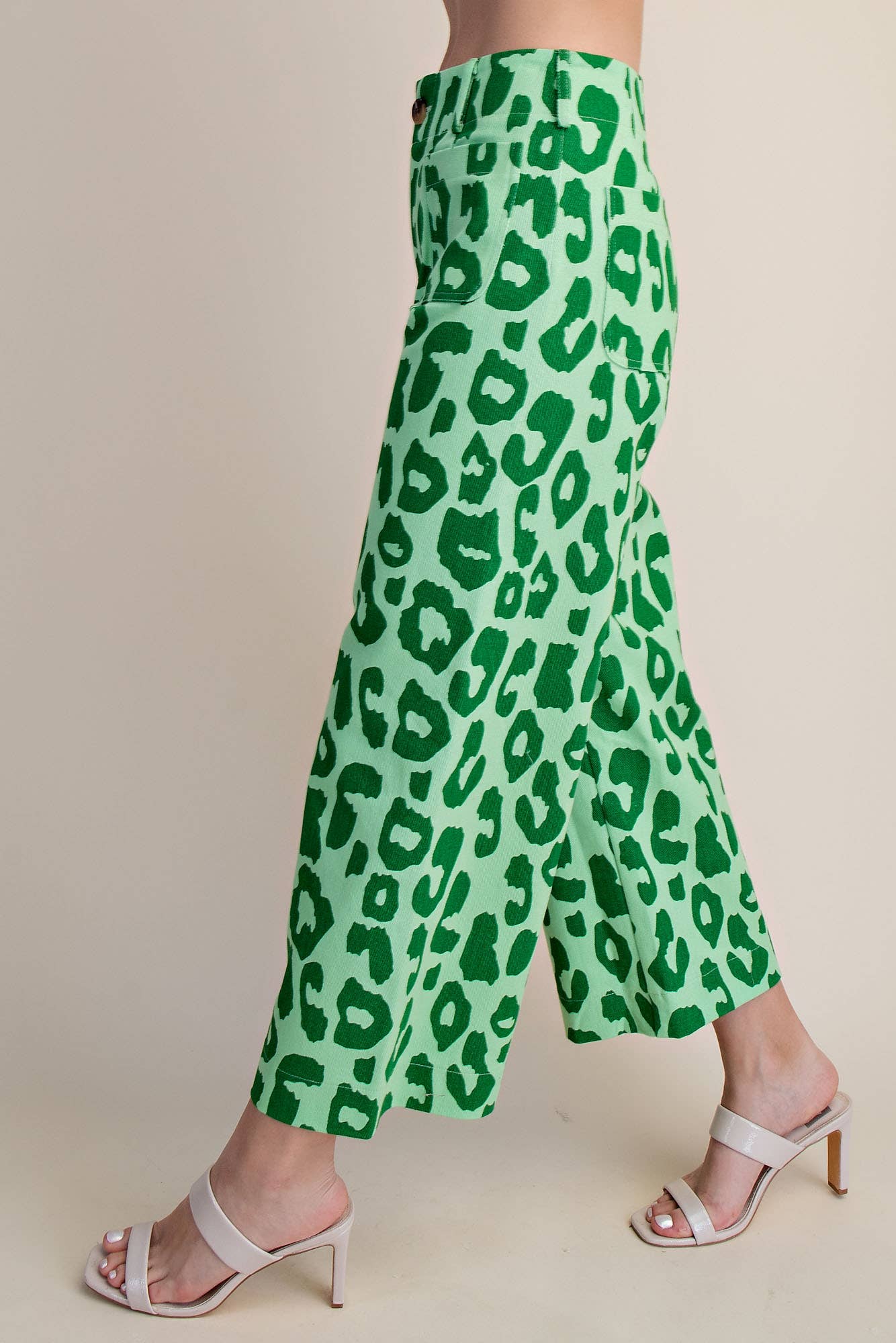 Colette Neon Green Leopard Pant
