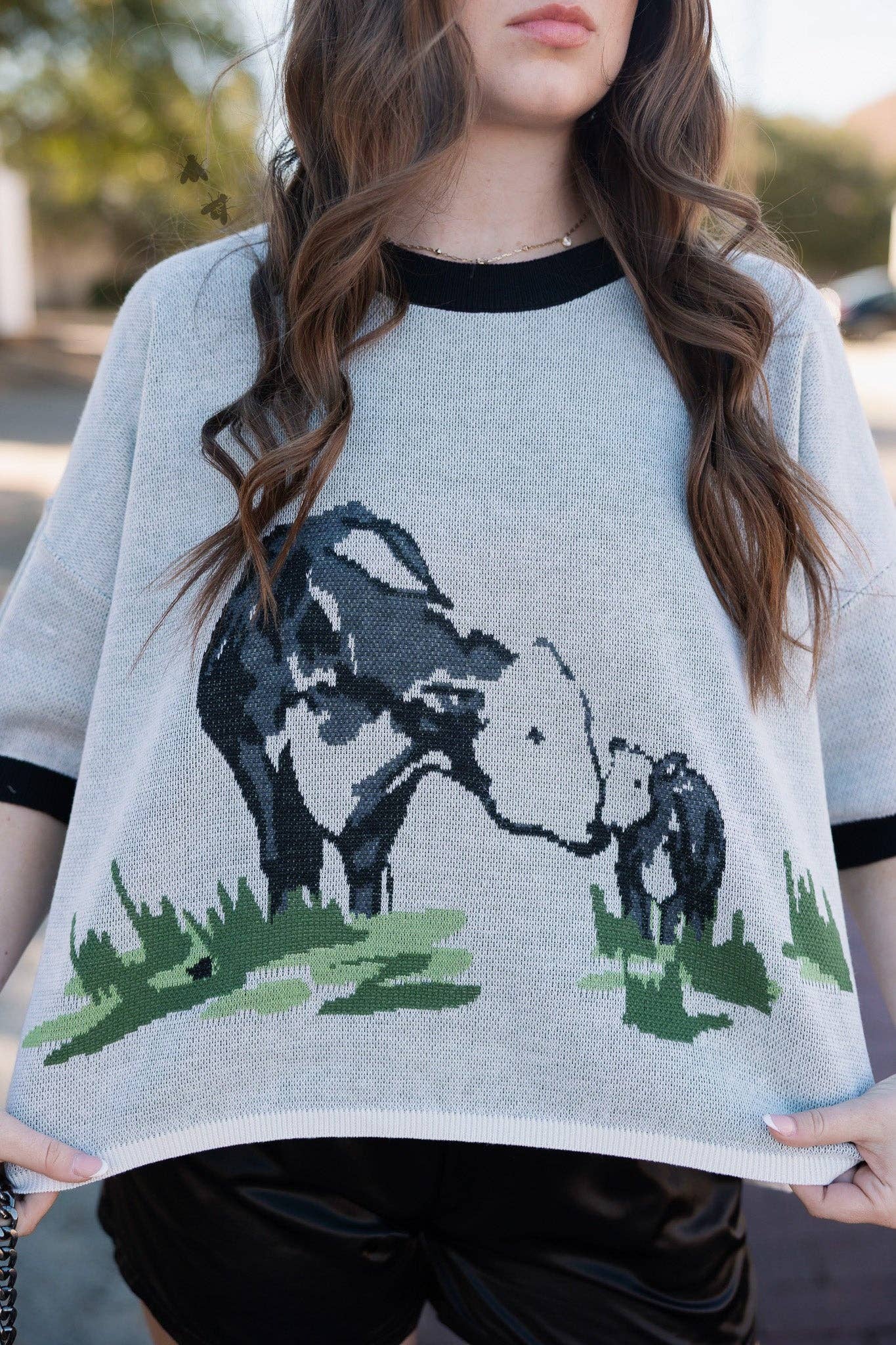 On the Farm Oversize Knit Top