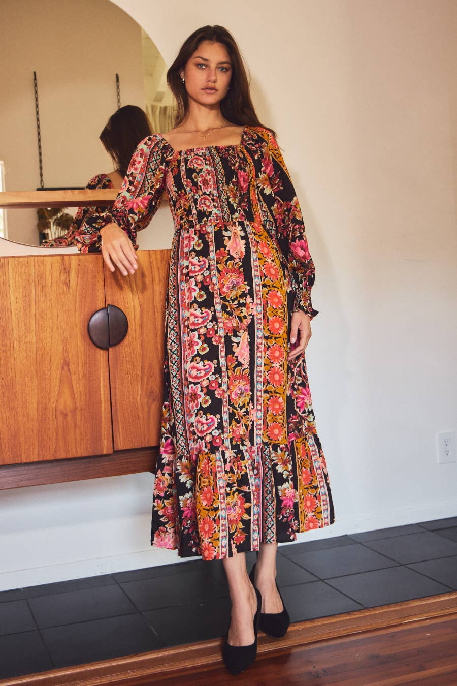 Floral Printed Bohemian Maxi Dress