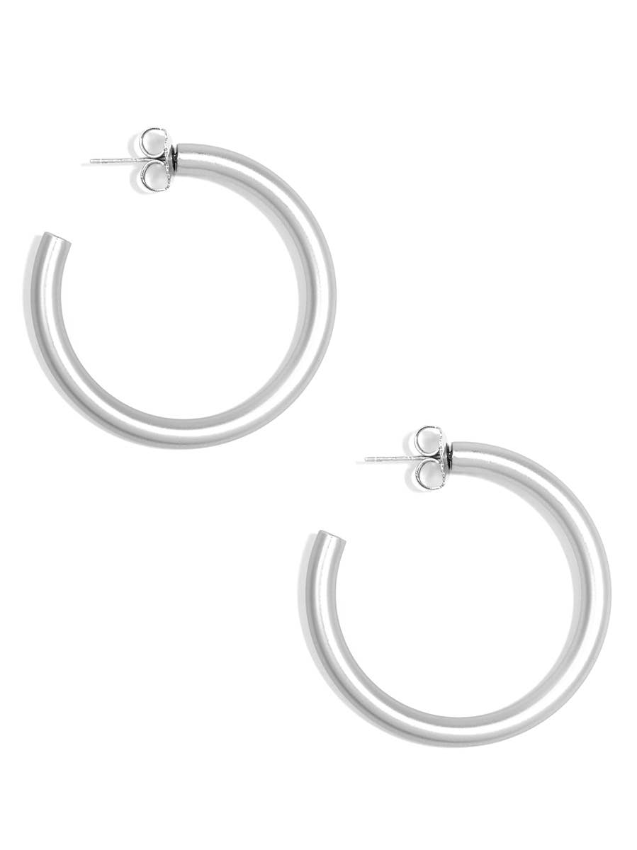 Matte Finish Small Hoop Earring