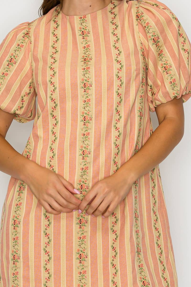 Favorite Vintage Wallpaper Mini Shift Dress