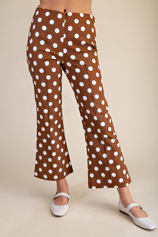 Hot for Dots Flare Crop Pant