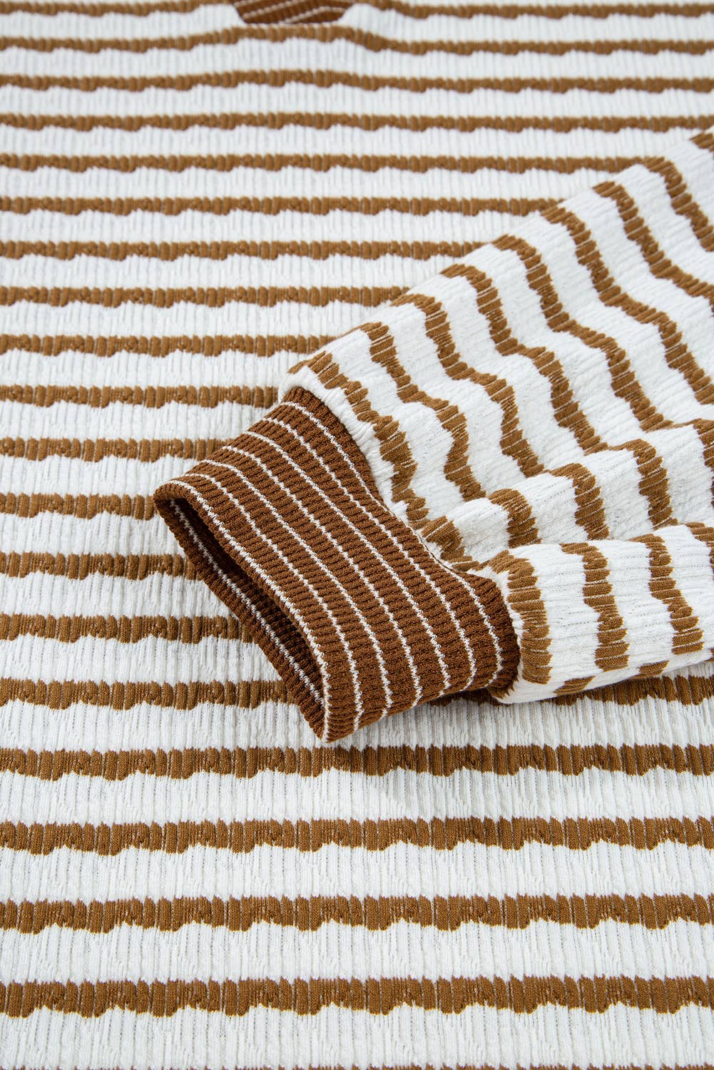 Stripe Plus Size Pullover Top and Drawstring Pant Set