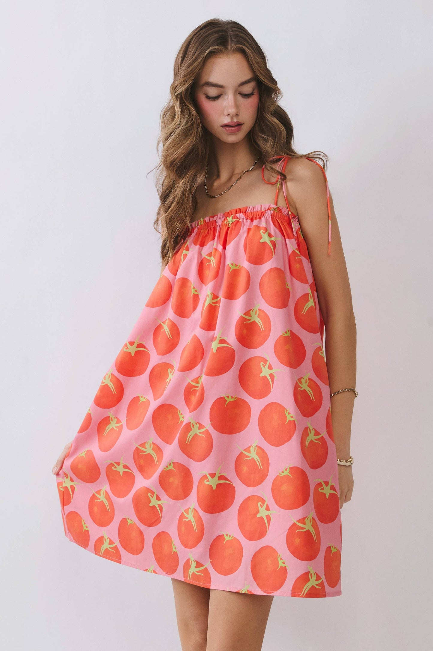 Ripe as A Tomato Swing Dress