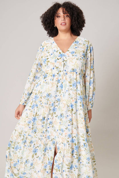 Lux Floral Mabel Maxi Tiered Dress