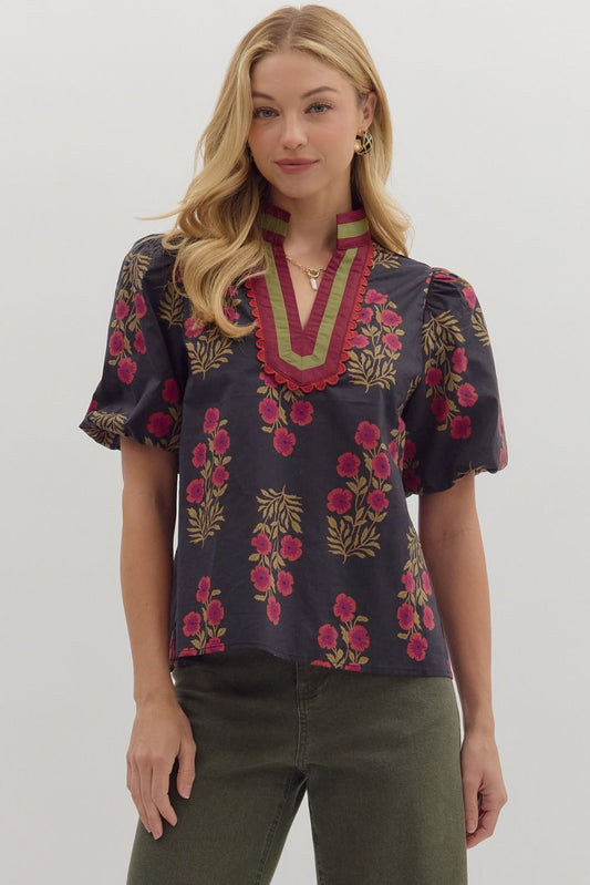 Quinn in Floral Top