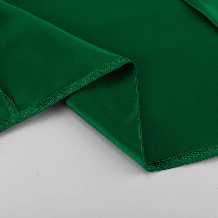 Satin Simple  High-Waisted Skirt