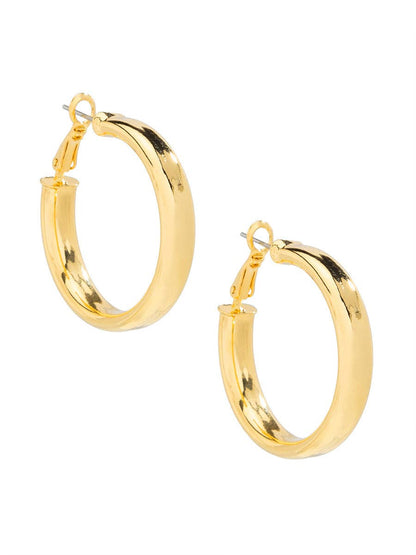 Medium Flat Metal Hoop: GLD