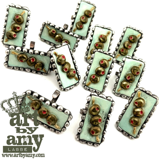 Olive You Adjustable Ring