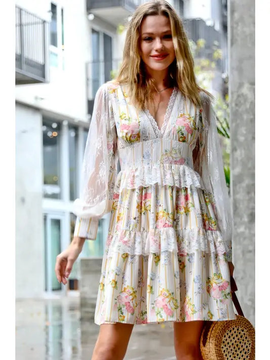 Lovely in Lace Floral Dress