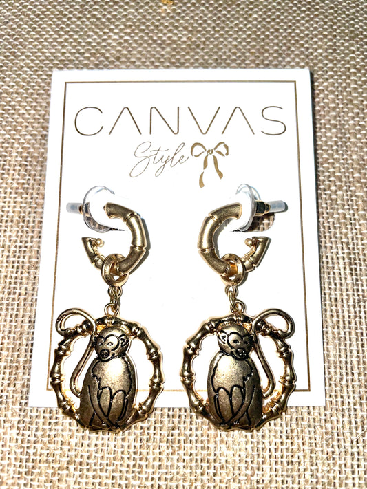 Uma Monkey Drop Earrings