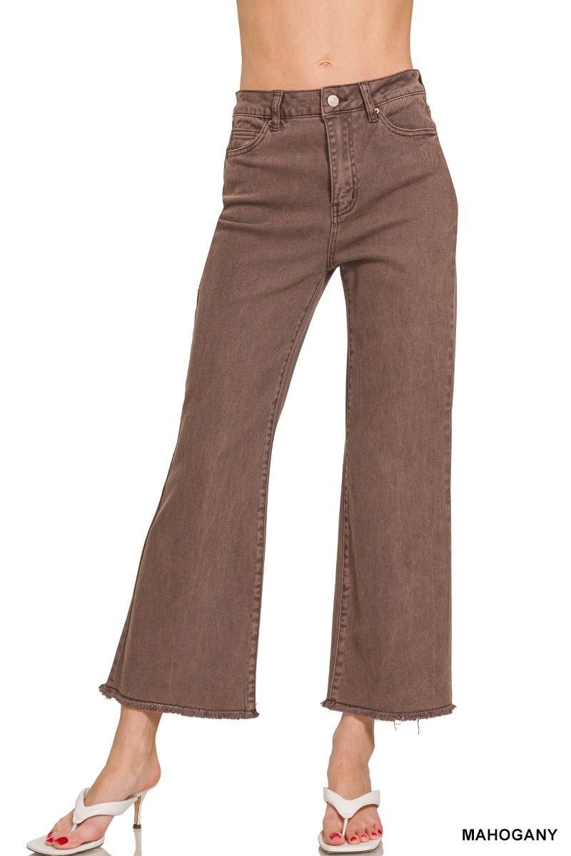 Acid Wash Fray Hem Jean