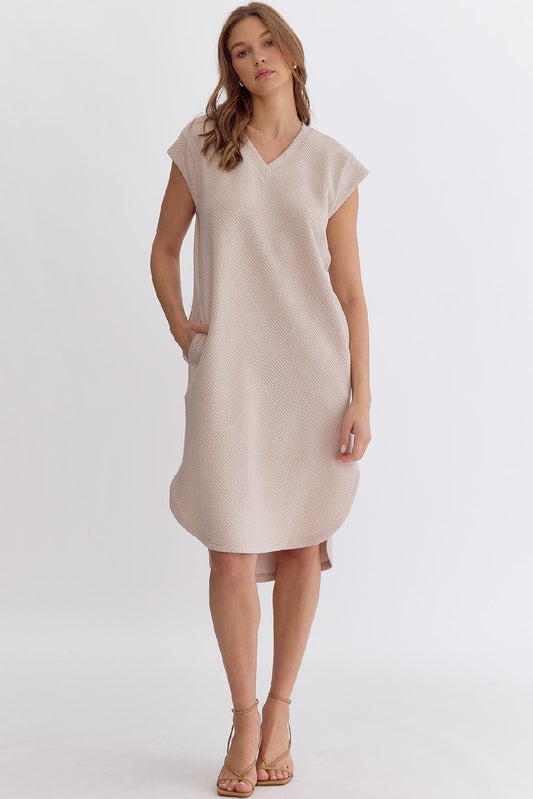 Days of Travel Textured Dress